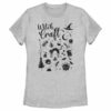 Women’s Lost Gods Halloween Witchcraft Necessities Black and White T-Shirt