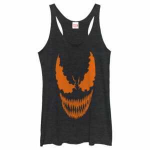 Women’s Marvel Halloween Venom Scary Face Costume Racerback Tank Top