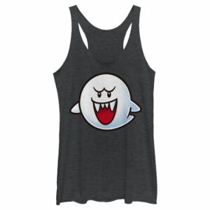 Women’s Nintendo Mario Boo Ghost Smile Racerback Tank Top