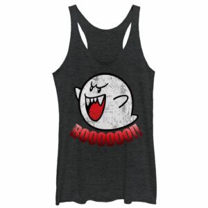 Women’s Nintendo Retro Boo Ghost Racerback Tank Top