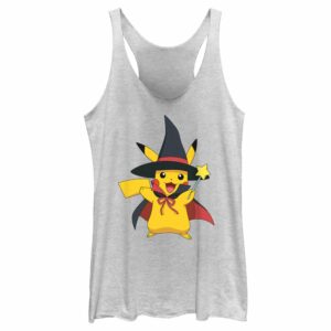 Women’s Pokemon Halloween Pikachu Magic Wand Racerback Tank Top