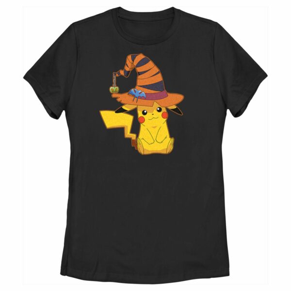 Women’s Pokemon Halloween Pikachu Witch Hat T-Shirt