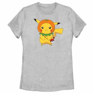 Women’s Pokemon Halloween Pumpkin Pikachu T-Shirt