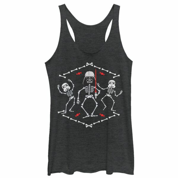 Women’s Star Wars Halloween Vader Skeleton Dance Racerback Tank Top