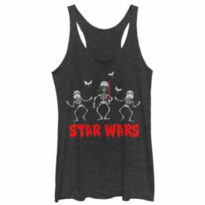 Women’s Star Wars Halloween Vader Skeletons Racerback Tank Top