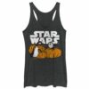 Women’s Star Wars The Last Jedi Happy Halloween Porg Logo Racerback Tank Top