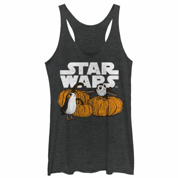 Women’s Star Wars The Last Jedi Happy Halloween Porg Logo Racerback Tank Top