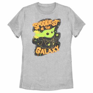 Women’s Star Wars The Mandalorian Halloween Grogu Spookiest in Galaxy T-Shirt