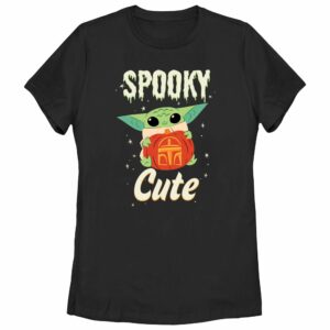 Women’s Star Wars The Mandalorian Halloween Grogu Spooky Cute Pumpkin T-Shirt