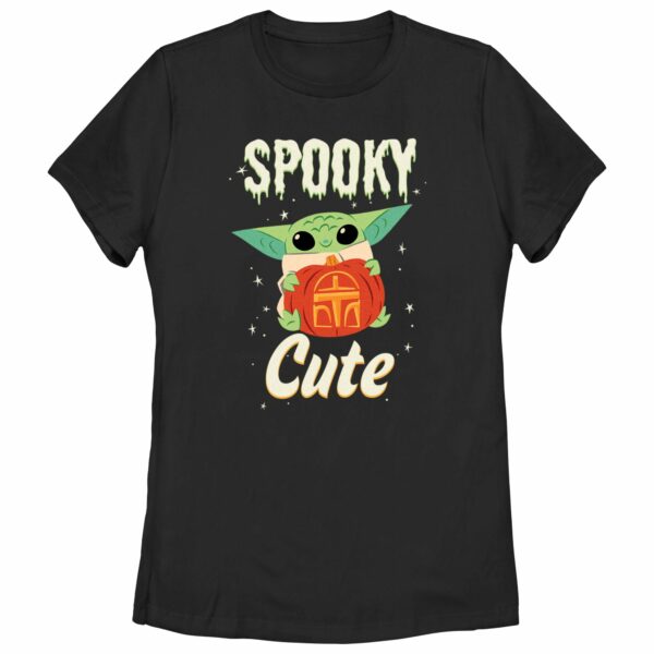 Women’s Star Wars The Mandalorian Halloween Grogu Spooky Cute Pumpkin T-Shirt