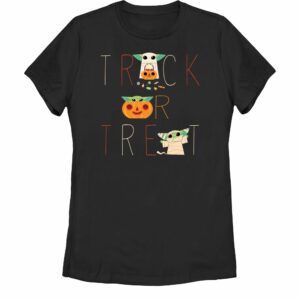 Women’s Star Wars The Mandalorian Halloween Grogu Trick or Treat T-Shirt