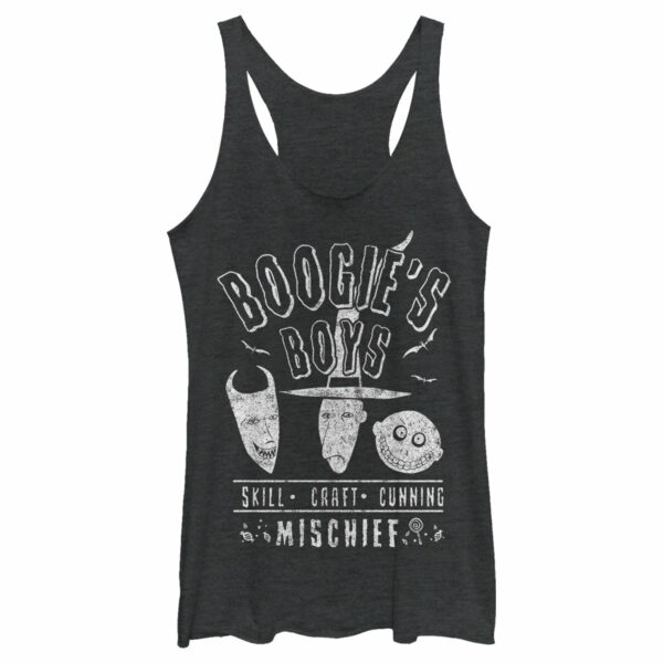 Women’s The Nightmare Before Christmas Halloween Lock Shock and Barrel Boogie’s Boys Racerback Tank Top