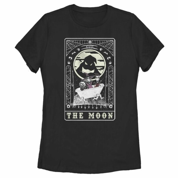 Women’s The Nightmare Before Christmas Halloween Oogie Boogie and his Boys Moon Tarot Card T-Shirt