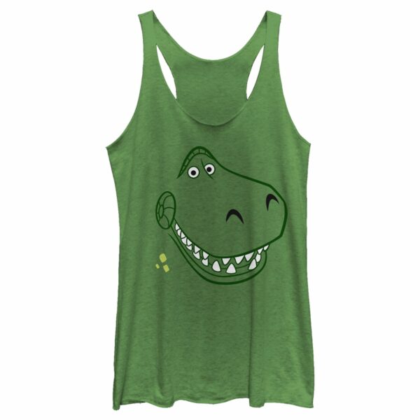 Women’s Toy Story Grinning Rex Face Racerback Tank Top