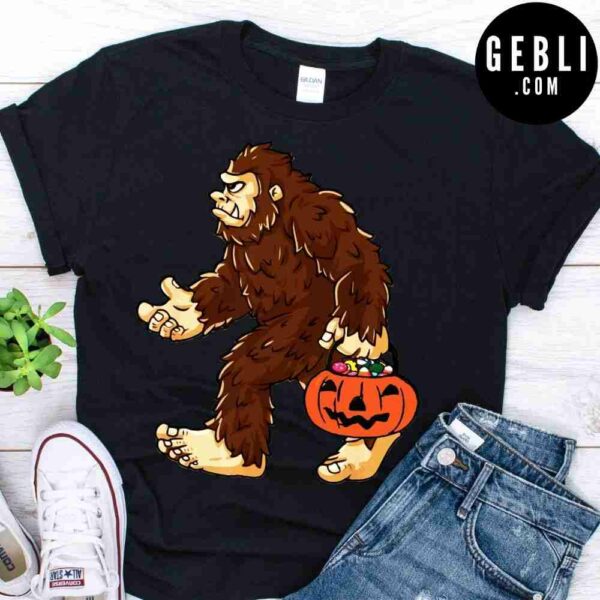 Bigfoot Jack O Lantern Halloween Shirt