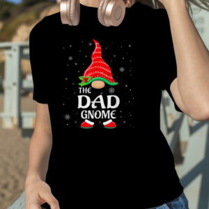 Dad Gnome Buffalo Plaid Matching Family Christmas T Shirt 1