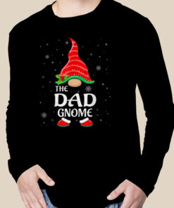 Dad Gnome Buffalo Plaid Matching Family Christmas T Shirt 2