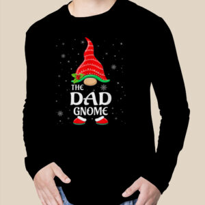 Dad Gnome Buffalo Plaid Matching Family Christmas T Shirt 2