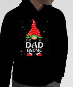 Dad Gnome Buffalo Plaid Matching Family Christmas T Shirt 4