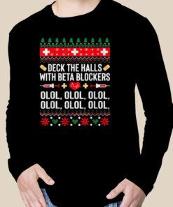 Deck Halls With Beta Blockers Funny Christmas Nurse T-Shirt 1 Deck Halls With Beta Blockers Funny Christmas Nurse T Shirt 2