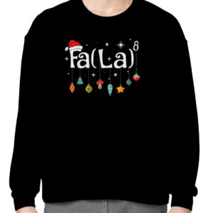 Fa La 8 Christmas Math Teacher Santa Hat Funny Xmas Holiday T Shirt 3