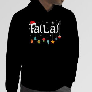 Fa La 8 Christmas Math Teacher Santa Hat Funny Xmas Holiday T Shirt 4