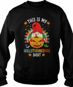 Halloween Thanksgiving Christmas Funny Hallothanksmas Gnomes T-Shirt 2 Halloween Thanksgiving Christmas Funny Hallothanksmas Gnomes T Shirt 3