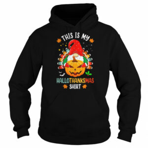 Halloween Thanksgiving Christmas Funny Hallothanksmas Gnomes T Shirt 4