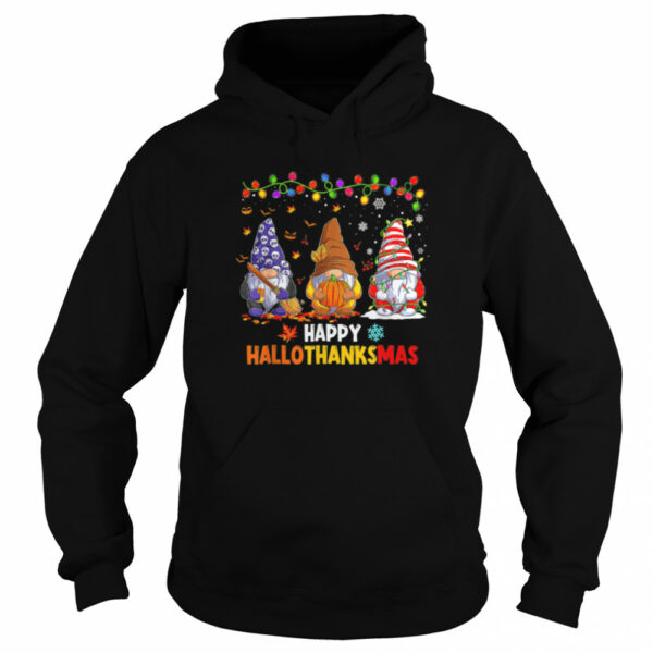 Halloween Thanksgiving Christmas Happy HalloThanksMas Gnomes Shirt