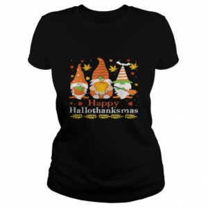 Halloween Thanksgiving Christmas Happy HalloThanksMas Gnomes Tee