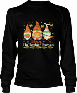 Halloween Thanksgiving Christmas Happy HalloThanksMas Gnomes Tee 1 Halloween Thanksgiving Christmas Happy HalloThanksMas Gnomes Tee 2