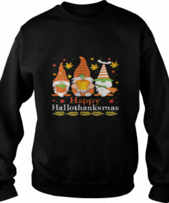 Halloween Thanksgiving Christmas Happy HalloThanksMas Gnomes Tee 2 Halloween Thanksgiving Christmas Happy HalloThanksMas Gnomes Tee 3