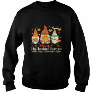 Halloween Thanksgiving Christmas Happy HalloThanksMas Gnomes Tee 3