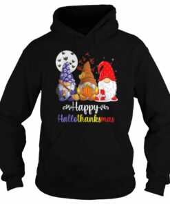 Halloween Thanksgiving Christmas Happy HalloThanksMas Gnomes Tee shirt 4