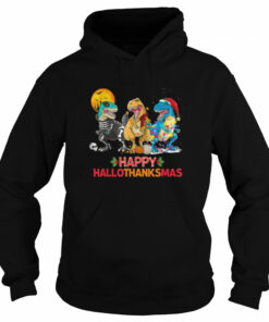 Halloween Thanksgiving Christmas Happy HalloThanksMas T Rex T Shirt 4