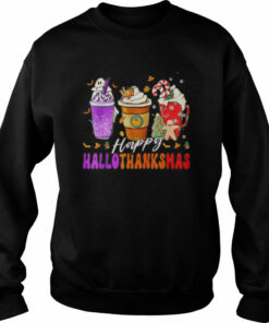 Happy Hallothanksmas Coffee Halloween Thanksgiving Christmas T-Shirt 2 Happy Hallothanksmas Coffee Halloween Thanksgiving Christmas T Shirt 3