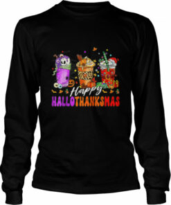 Happy Hallothanksmas Coffee Halloween Thanksgiving Christmas Tee 1 Happy Hallothanksmas Coffee Halloween Thanksgiving Christmas Tee 2