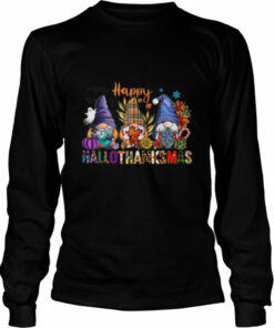 Happy Hallothanksmas Gnomes Halloween Thanksgiving Christmas Tshirt 1 Happy Hallothanksmas Gnomes Halloween Thanksgiving Christmas Tshirt 2