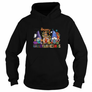 Happy Hallothanksmas Gnomes Halloween Thanksgiving Christmas Tshirt 4