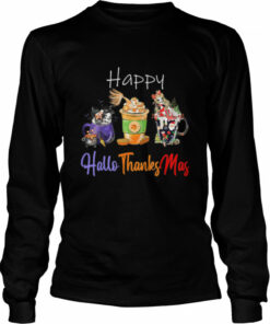 Happy Hallothanksmas Halloween Thanksgiving Christmas T Shirt 2