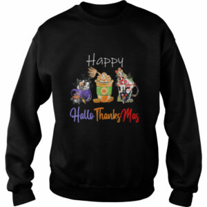 Happy Hallothanksmas Halloween Thanksgiving Christmas T Shirt 3