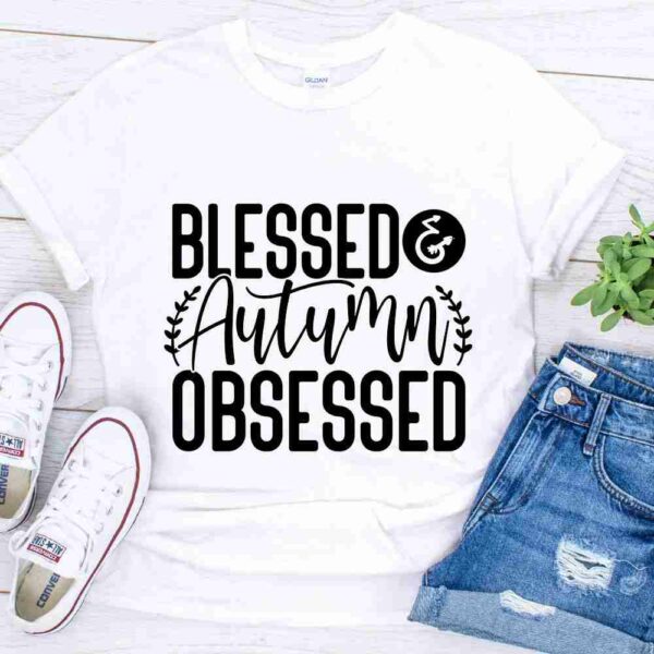 blessed and autumn obsessed shirt