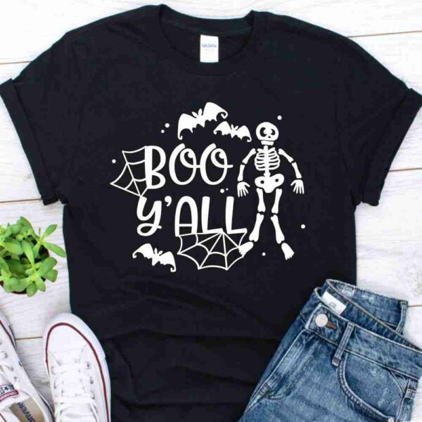 boo yall skeleton Halloween shirt