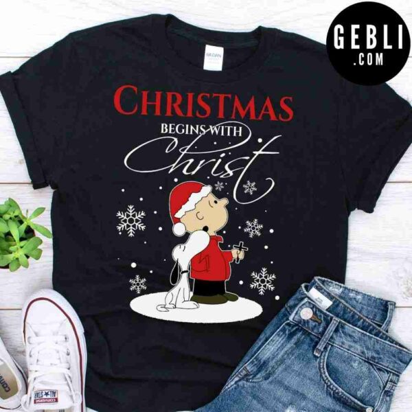 christmas begins with christ shirt