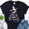 eat drink and be scary halloween shirt