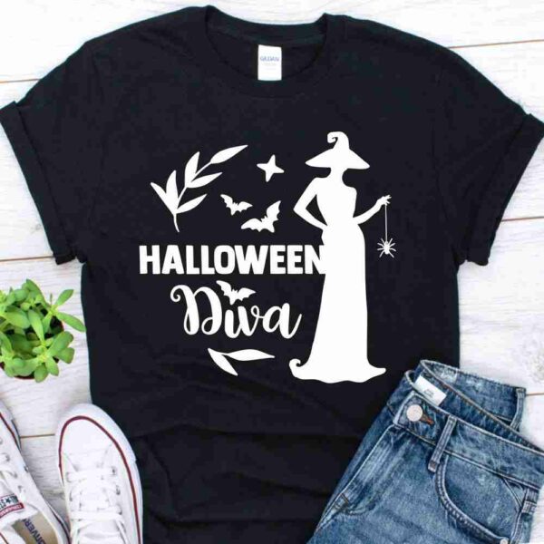 halloween diva witch shirt