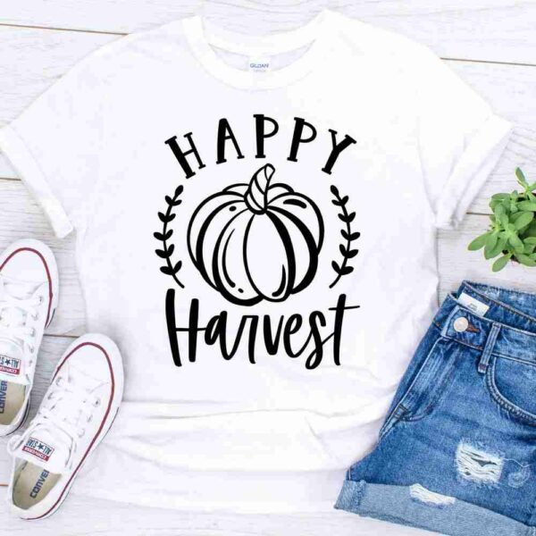 happy harvest pumpkin fall shirt