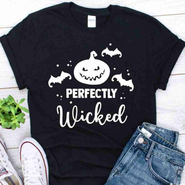 perfectly wicked Halloween pumpkin shirt