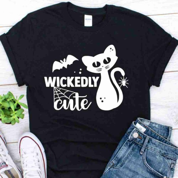 wickedly cute Halloween cat shirt