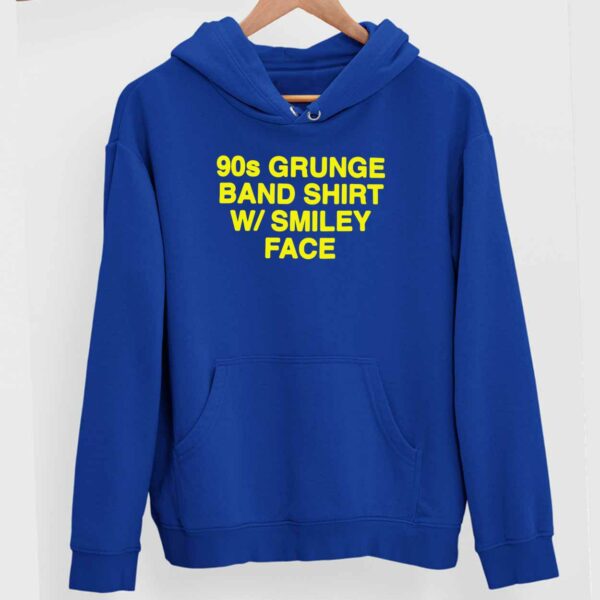 90s Grunge Band Shirt W Smiley Face Hoodie